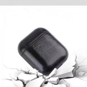 Sopii Apple AirPods -suojakoteloon, Bluetooth -langattoman kuulokemikrofonin, säilytyslaatikon suojakoteloon, täysin peitetty janaarmuuntumaton, italialainennahkaviini punainen