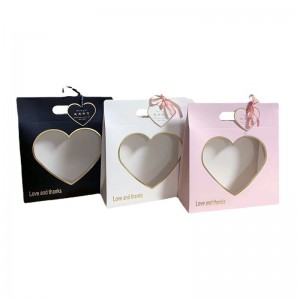 Kukka laatikko Love käsin laatikko paperilaatikkopakkauslaatikko Vedenpitävä taitettava pakkaus kukkapakkausmateriaali