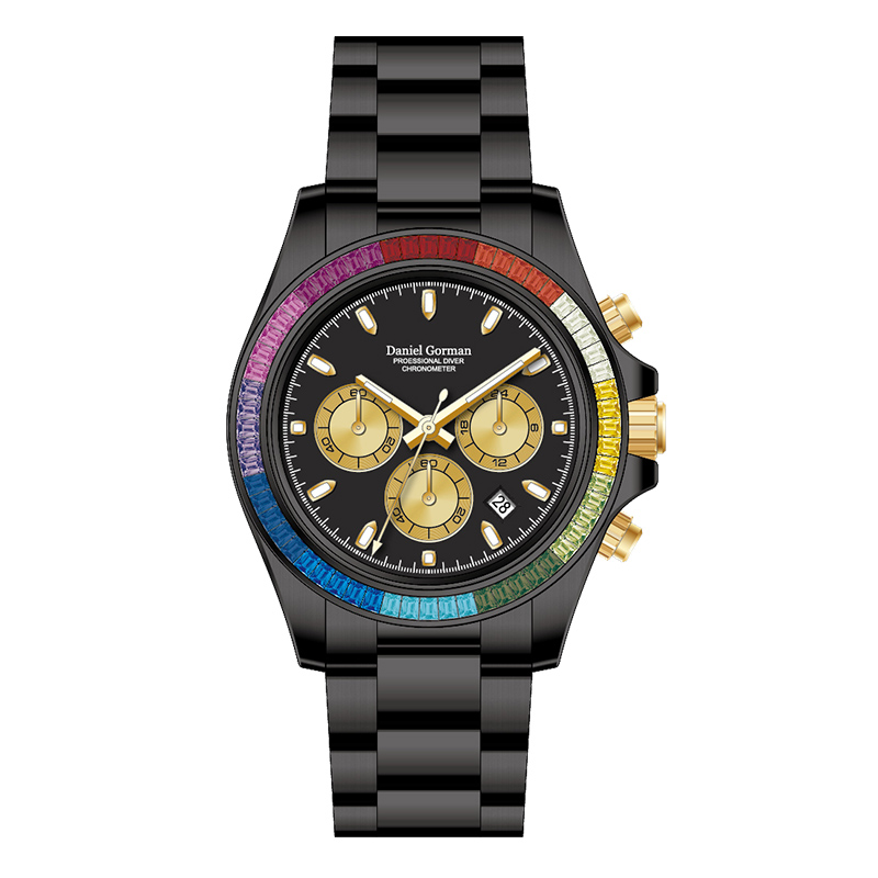 Luxury Watch ruostumattomasta teräksestä valmistettu kvartsi WatchDG9003