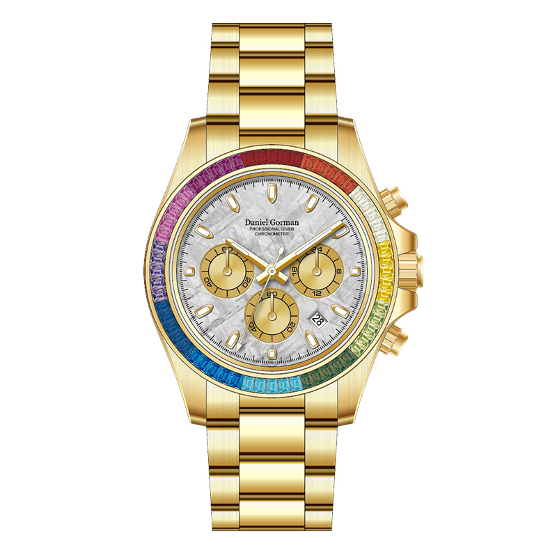 Luxury Watch ruostumattomasta teräksestä valmistettu kvartsi WatchDG9003