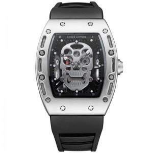 Muoti kallo miesten kvartsikello Daniel Gorman Go11 Creative Dial Watch for Men Clock Gold Life -vedenpitävä miesten katselut urheilutyyliä