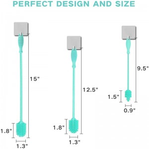 Pehmeä silikoni keittiön pullon lasi puhdistusharja