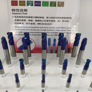 Four Edge Fiat Base End Mill Standard Type Twine Edge Ball End Mill Standard Type