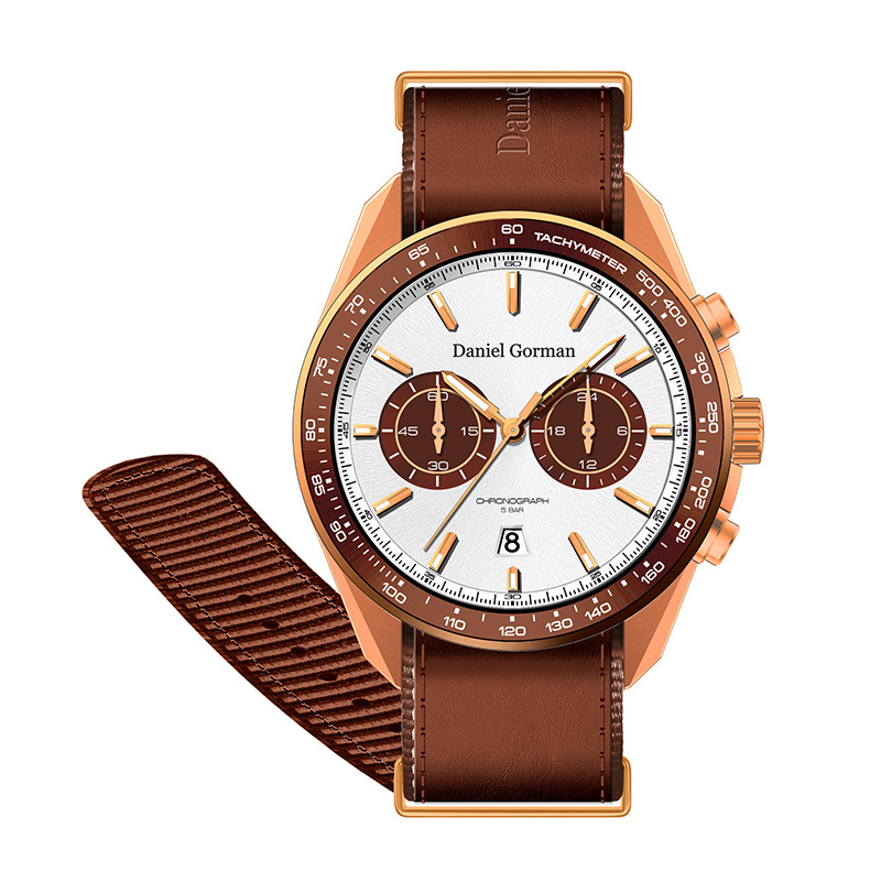 2022 Daniel Gormandg9005 Luxury Men Watches Custom Logo Automaattinen rannekello Ruostumaton teräs kaksinkertainen kiertue mekaaninen kello