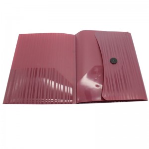 A4 -kokoinen PP Plastic Button -asiakirjapussi kouluun ja toimistoon