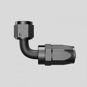 Letku 30 45 60 90 120 150 180 asteen kääntöletkun pää Anodisoitu alumiinipolttoaineen sovitin öljypolttoaineen kiinnitysöljyn jäähdyttimen pää