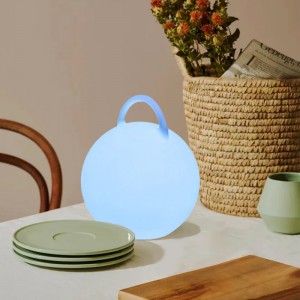 LED -värikäs ilmakehän sängyn pöytävalaisin, kahva kosketusohjaus langaton lataus pyöreä moderni pöytävalaisin kaiuttimilla