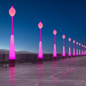 Ulkopuutarha LED -katuvalonapa, 60w RGB -väri, joka muuttaa kaunista vedenpitävää katuvaloa puutarhaan, terassi, puisto, koulu,nurmikko, huvila, katuvalaistus ja sisustus