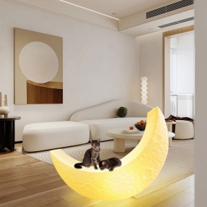Juhlat LED Luminous Swing -tuoli ulkona/indoor Plastic Moon Lamp Luminous LED Moon Rocking TULI