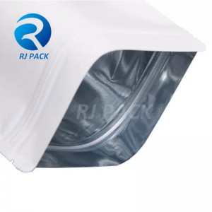 100% kierrätettäviä metalloituja stand up -pusseja vetoketjulla