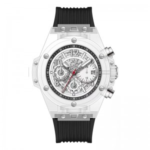 Daniel Gormanrm2209 Automaattinen akryyli läpinäkyvä muotoilu miesten kvartsikellovedenpitävät miesten katsella Business Watch Men -kello