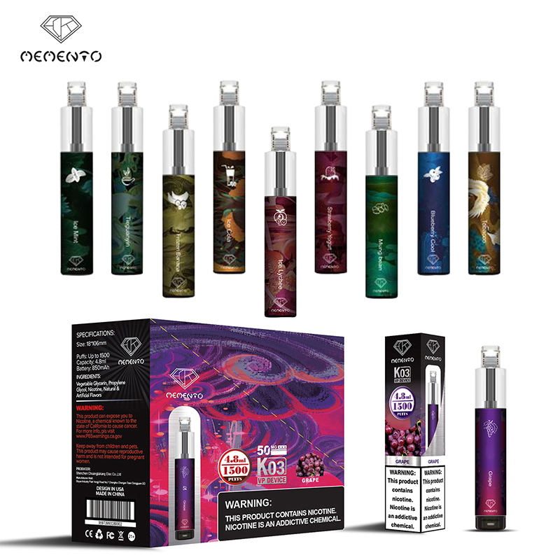 Parhaat vape -diaposoitavat K03 1500PUFFS