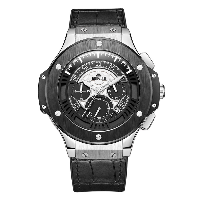 Baogela Hommes Montres Hommes Horloge de Luxe Marque Quartz Sport Montre Rose Chronographe Mode Montre-bracelet Pour Hommes1910