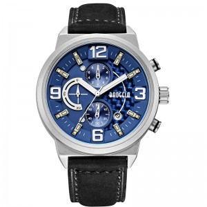 Baogelan miesten musta urheilukvartsi katsella vapaa -ajan analoginen ajoitus Näyttö miesten katsella 1709 Black Blue