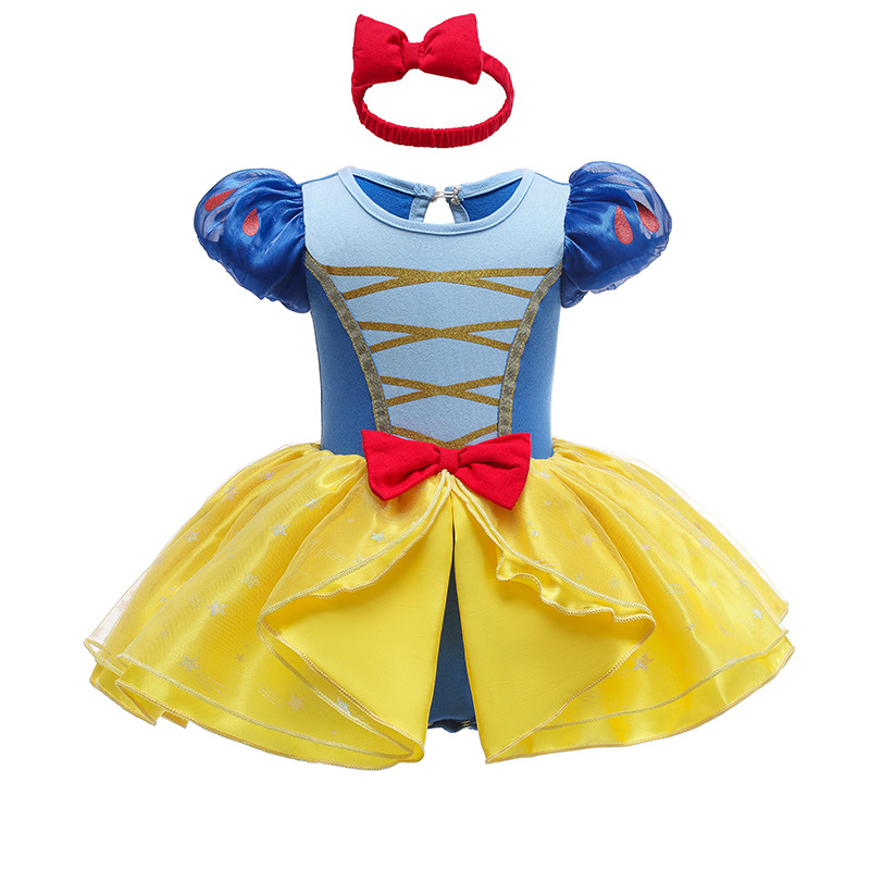 Halloween Girls Princess Romper 1 2 -vuotias syntymäpäivämekko hienoja keijuvaatteita vastasyntyneille Elsa Ariel Rapunzel Belle pukeutuu