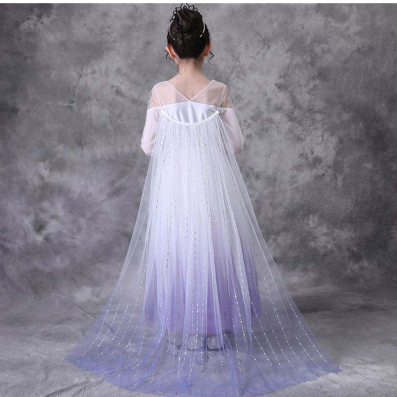 Cos110 tyttöjen mekot prinsessa cosplay elsa -mekko Halloween -vaatteet Fancy TV&elokuvapuku Kids