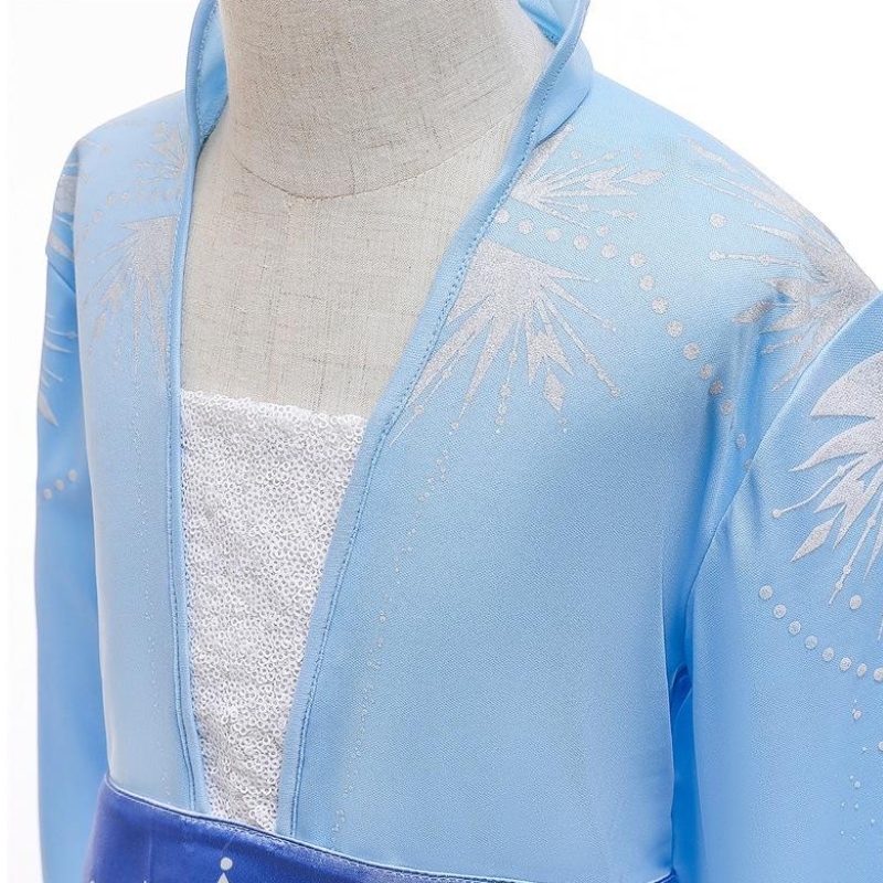 Uusimmat lapset kuuluisuudet vaatteet Prinsessa Elsa Wear Dress Halloween -pukut tytöille