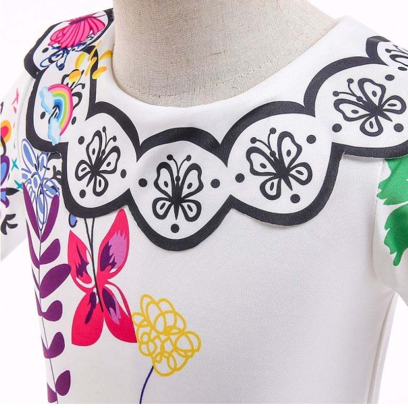 Baige New Encanto Kids pukeutuu prinsessa Mirabel Cosplay -puku MFMW006