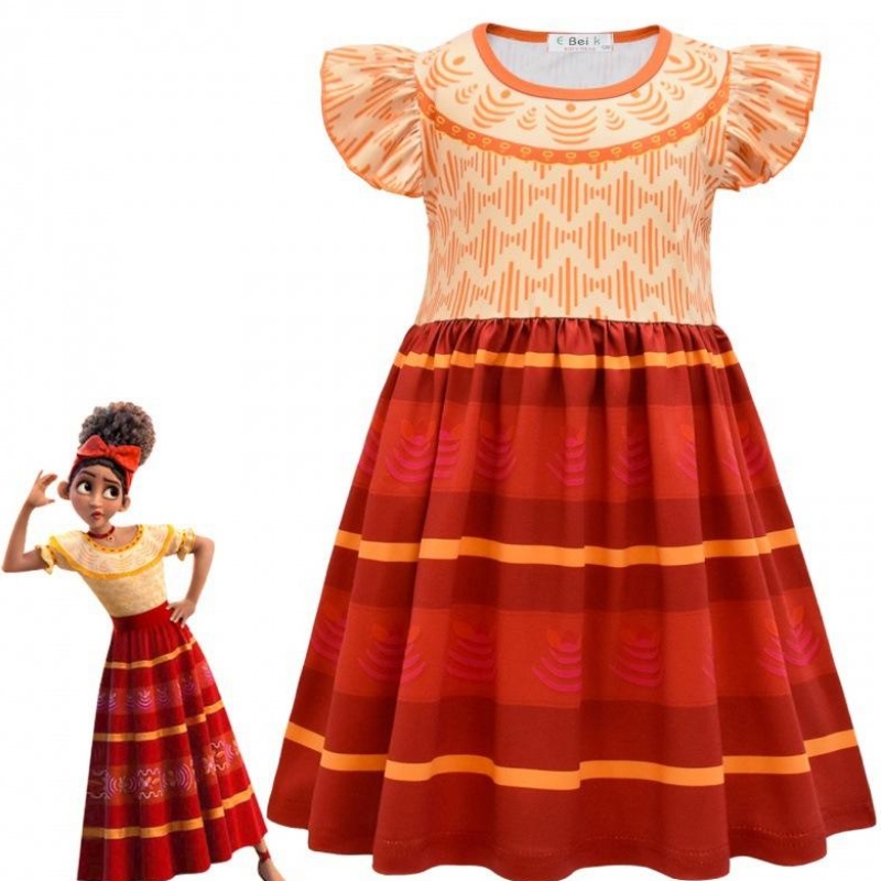 2022 Magic House Kids Dress Up Cursume Festival Cosplay Dress Short Eleeve Princess -mekko