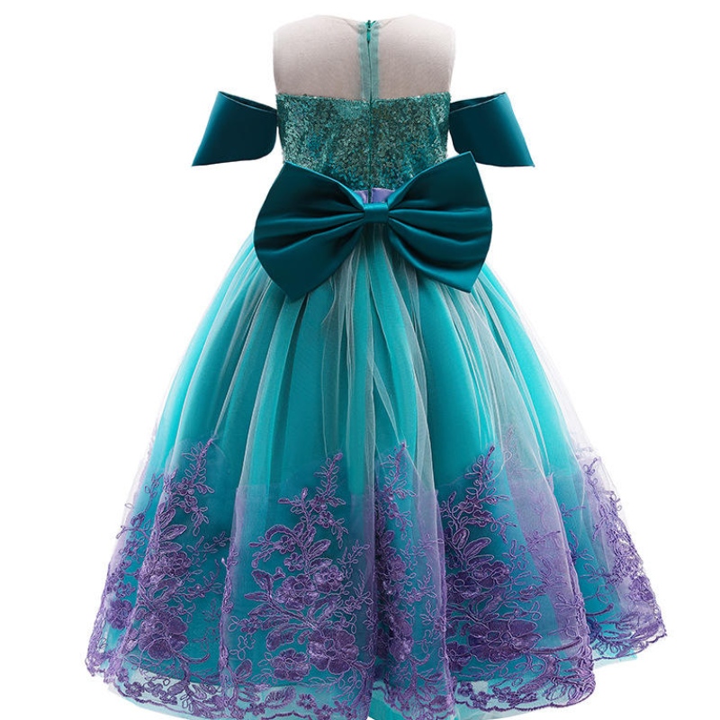 Merenneito prinsessa tyttö mekko lapset Halloween cosplay -puvut tyttövauva violetti mekko lapset syntymäpäiväjuhlat vaatteet tutu mekko