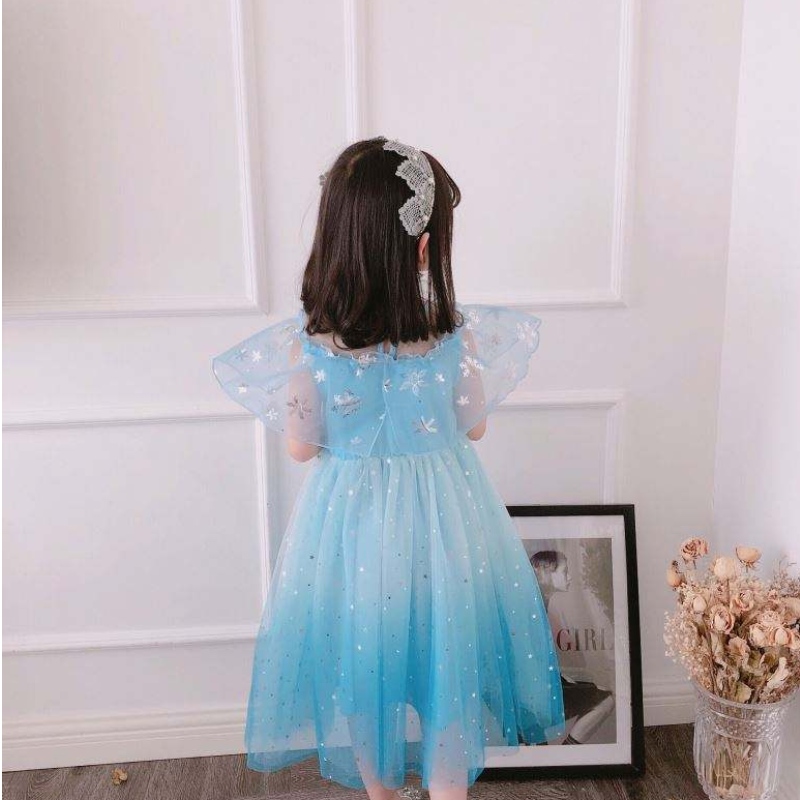 Baige cosplay -juhlat pukeutuvat Belle -prinsessa tyttöjen pukupukuprinsessa Elsa Anna Halloween Fairy Kids Fancy Dress BX1683