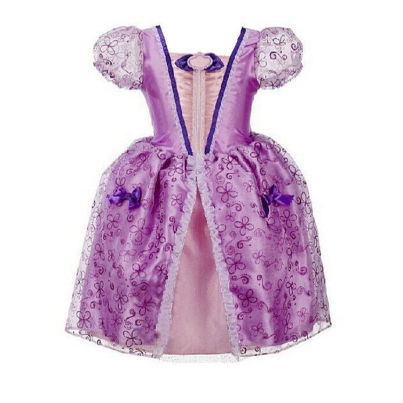 Lapset Lumikki mekko Belle Sofia Summer Fancy Princess Puku Lasten Halloween Syntymäpäiväjuhlat mekot