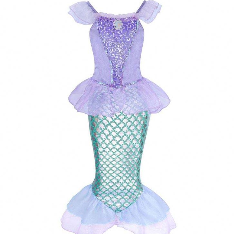 Tytöt Pikku merenneito Halloween Prinsessa Pukulapsi Ariel Dress Kids Christmas Carnival Syntymäpäiväjuhlat Fancy asu vaatteet