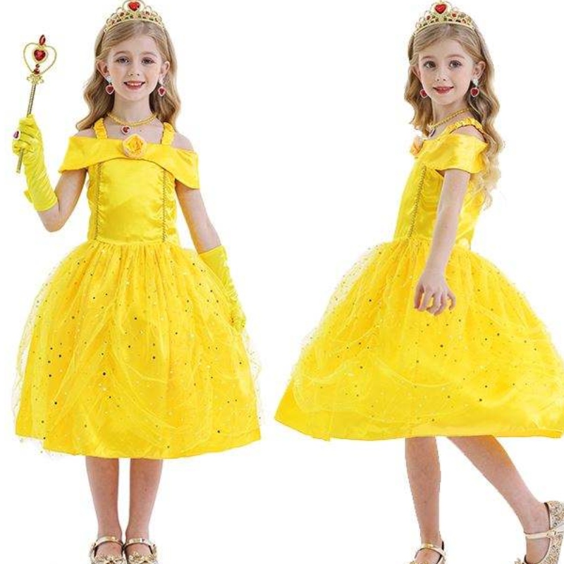 Vauvakankaat lapset yksisarvinen pallopuku Frock Design Girl Party Dresses DJS006