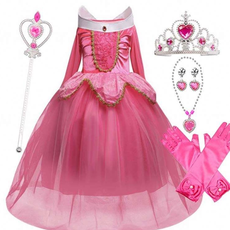 Halloween-puku lapsetnukkuvat kauneusprinsessajuhlat tyttöjen puku puku 2-10 vuotta Aurora Princess -mekko HCSP-002