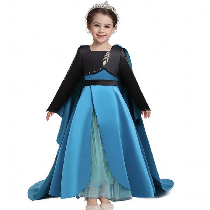 Queen Coronation -puku New Elsa 2 Girl Dress Elsa pukeutuu lapsille HCGD-035