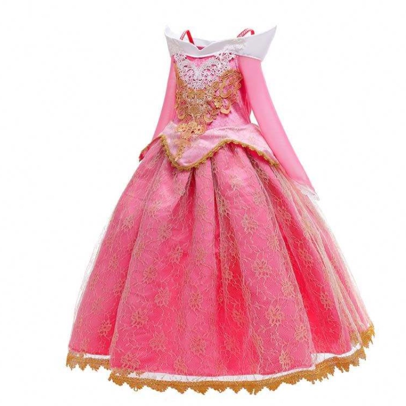 Tyttö prinsessa pukeutuunukkuva kauneus Pink Princess -puku 3-10: lle HCSP-001
