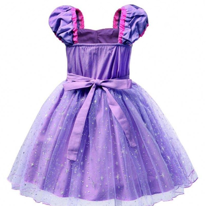 Korkealaatuinen Rapunzel Princess -mekko juhlaelokuvalle Tangled-hahmot Cosplay Girls Birthday Party -mekko 1-4 vuotta