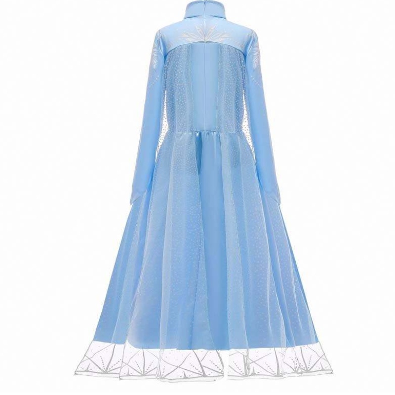 Kids Girls Halloween Party Cosplay 110-150cm Prinsessa pukeutuu Elsa-mekko Prinsessa HCGD-011