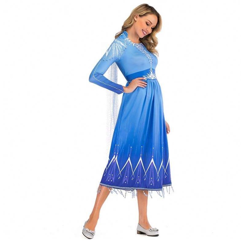 Uudet tuoteideoita 2022 ELSA ACT 2 Halloween Cosplay Elsa Adult Pukunaisille SZAC-005