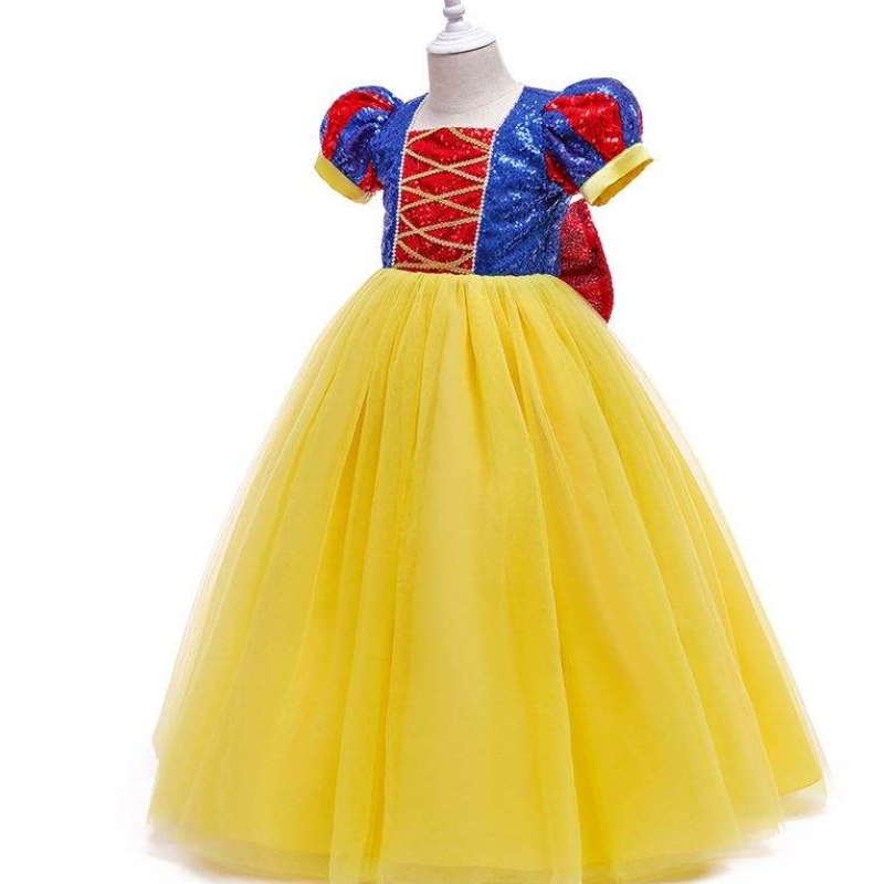 Tyttöjen syntymäpäiväjuhlat Lyhtyhiha lumivalkoinen prinsessamekko lapsille Tyttö Lumikki juhlapuku HCSW-008
