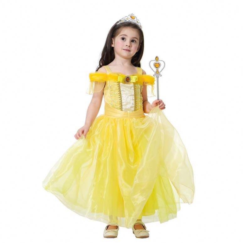 Halloween Syntymäpäiväjuhlat Cosplay-puku lapsille Prinsessa Belle Ballroom -puku HCBL-006