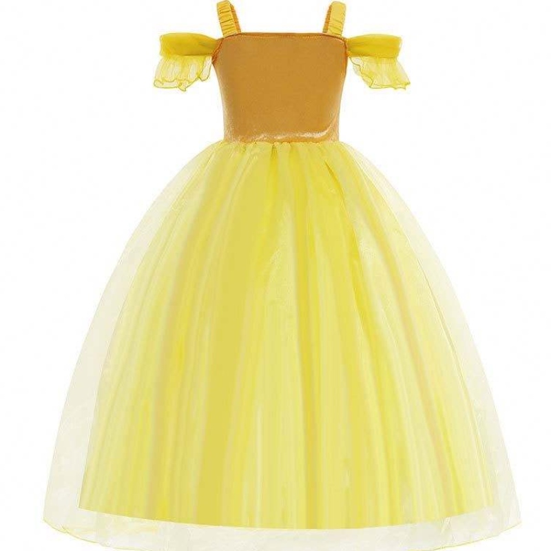 Halloween Syntymäpäiväjuhlat Cosplay-puku lapsille Prinsessa Belle Ballroom -puku HCBL-006