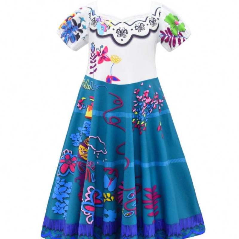 Anime Isabella Encanto Purple Dress Girls Princess Lapset Fancy mekko karnevaali cosplay Encanto Puku lasten vaatteet