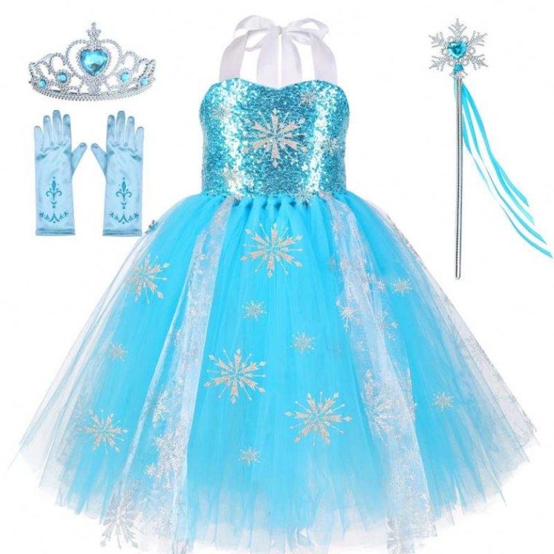 3-11 vuotta vanha mekko Sininen Halloween-puku tyttö yksisarviset mekot prinsessa mekko tutuhame