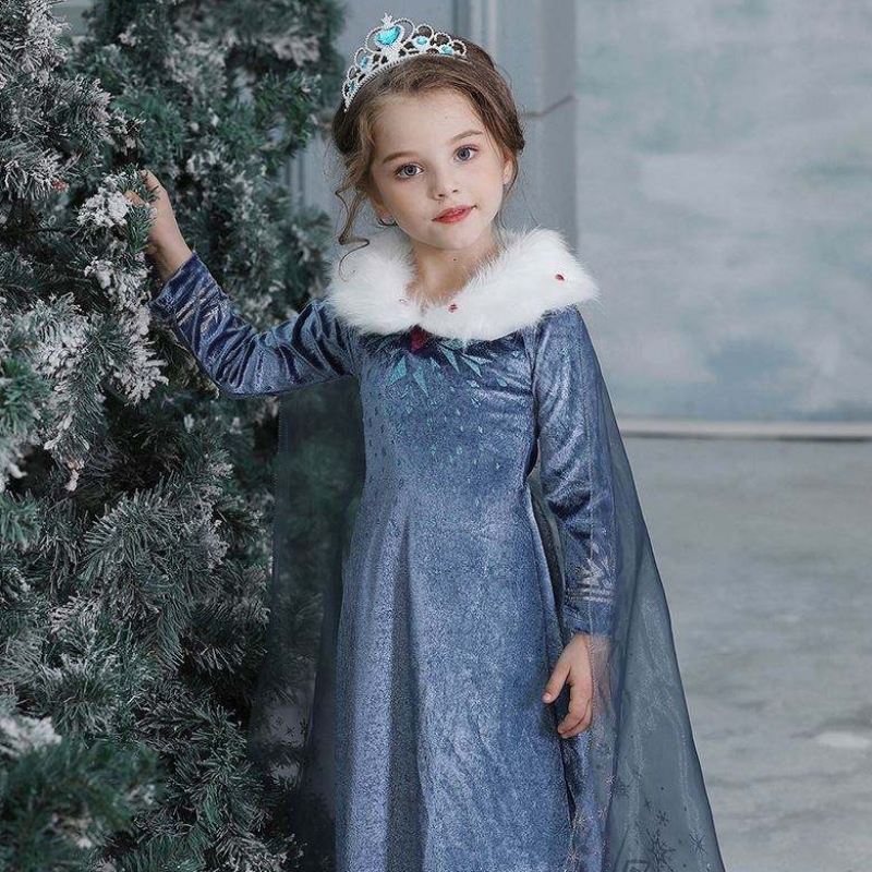 2020 Tukkujuhlat Elsa Anna Prinsessa tyttö Lasten talvitakki pukeutuu puku takin kanssa
