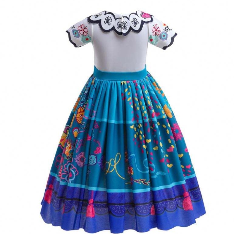 Uusi saapumislapset Upea karnevaali Halloween Princess Dress Encanto Mirabel Isabella -mekko