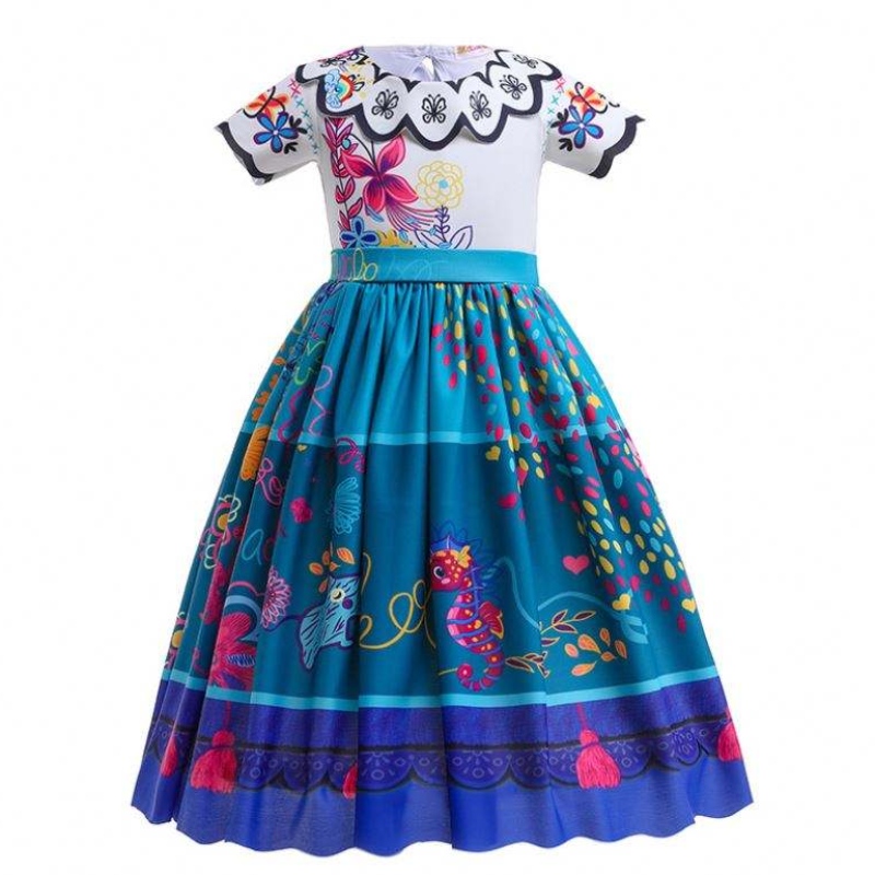 Uusi saapumislapset Upea karnevaali Halloween Princess Dress Encanto Mirabel Isabella -mekko