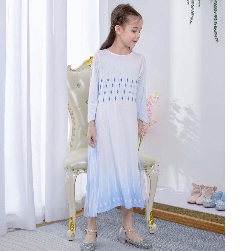 Baige White Princess Elsa Dress Girls -mekot Halloween -pukut lapsille TV&elokuvapukut