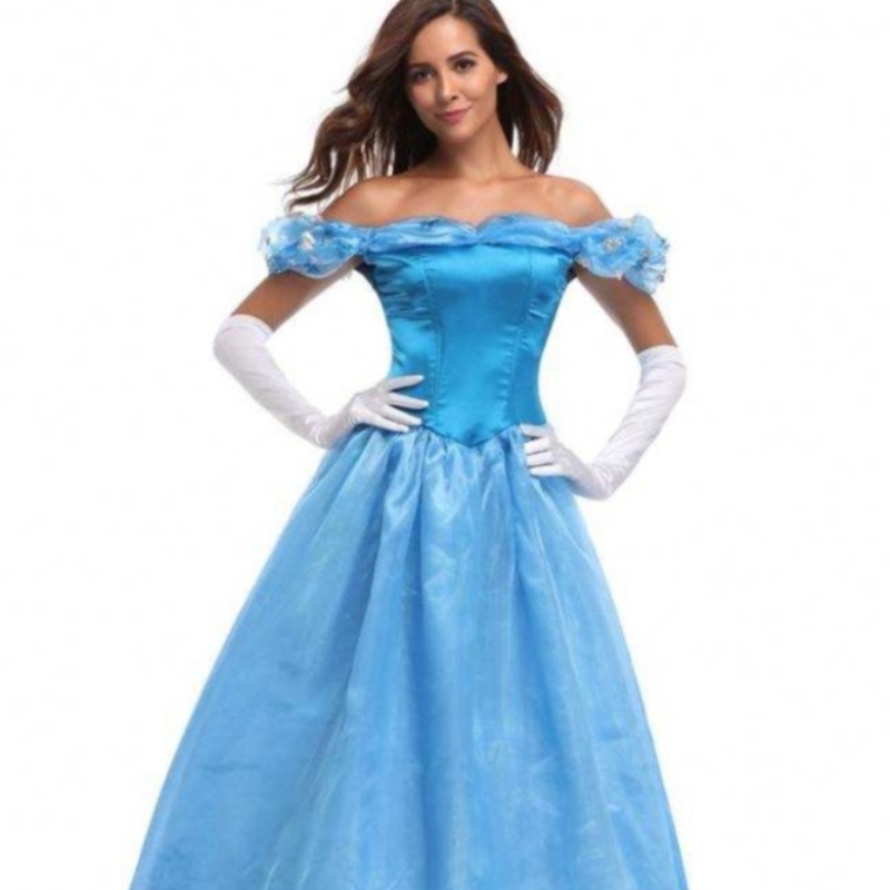 Elokuva kauneus ja peto Belle Princess Dress Cosplay -puvut aikuisille Naistennaisten Halloween Party Canonicals Fancy Puku