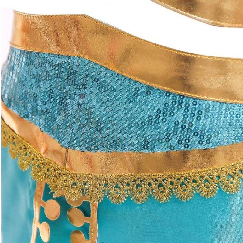 Aladdin Jasmine -puku Kids Lapset Girls Jasmine Princess -pukut Halloween -juhlavatsan tanssi lapsille tytöt cosplay