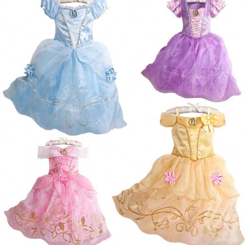 Kid Princess Dress Girl Summer Fancy Party Vaatteet Lapset Rapunzel Sleeping Beauty Christmas Carnival -puku