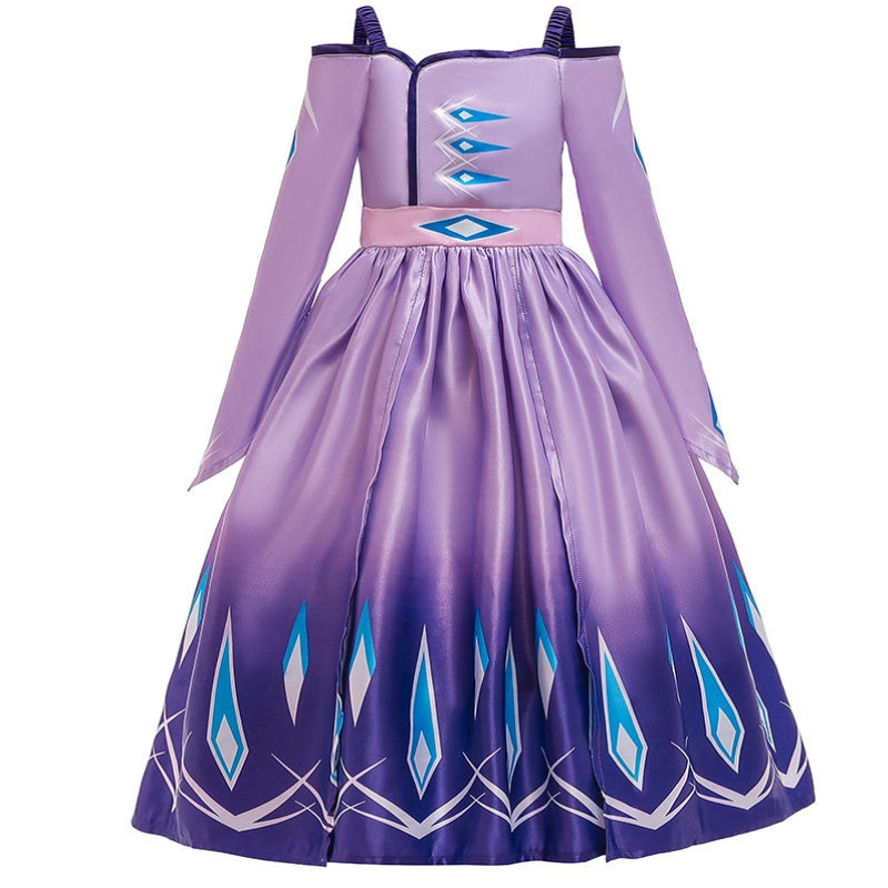Uusi prinsessa Anna Elsa -mekko lapsille 2 syntymäpäiväjuhlia tyttövauvalle prinsessa