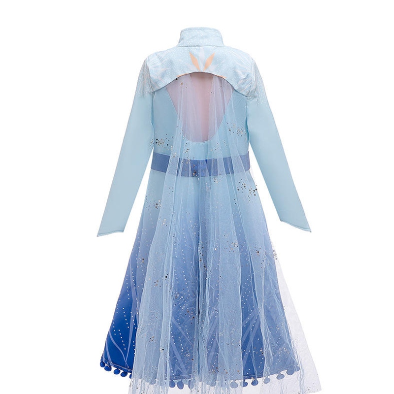 Uusi prinsessa Anna Elsa -mekko lapsille 2 syntymäpäiväjuhlia tyttövauvalle prinsessa