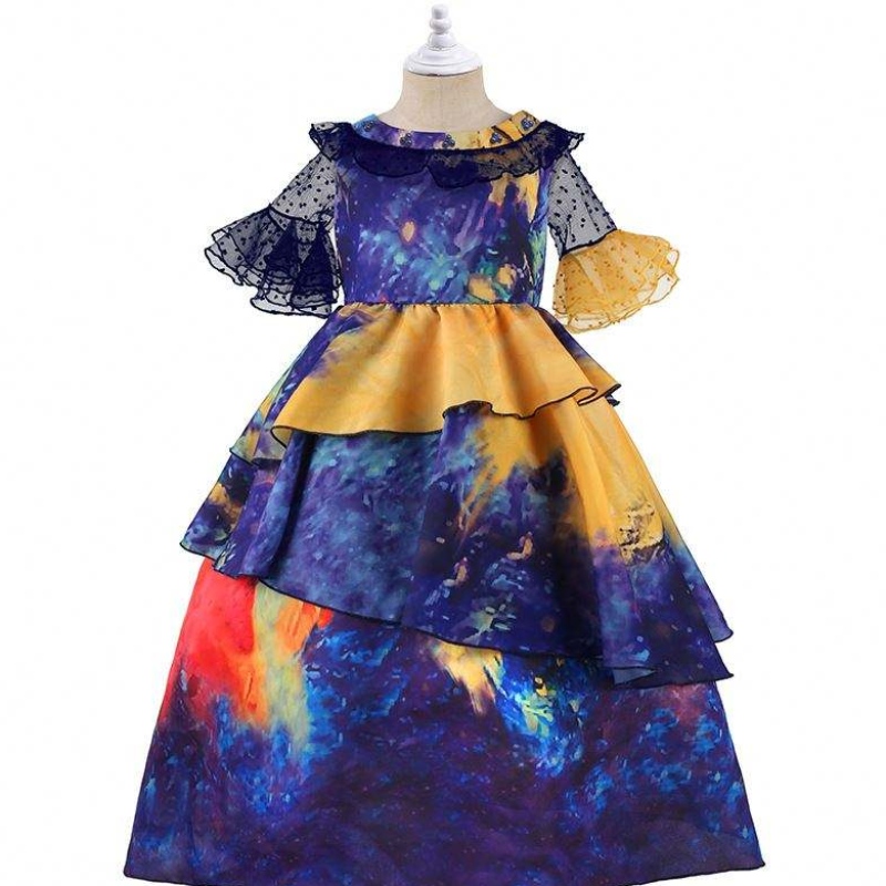 Anime Encanto Cosplay Isabella Purple Dress Girls Princess Puku Lasten lasten pukeutuminen karnevaalijuhlat Kids Cosplay