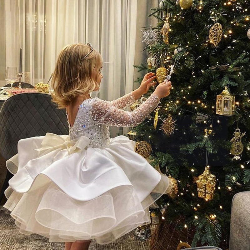 Paljetti pallo pukujen prinsessajuhlat kukka tyttö hää syntymäpäivämekko